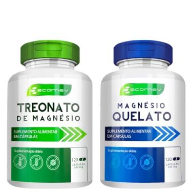 Imagem de Mix Magnesio Treonato + Quelato 500mg 100% Puro Concentrado 240Cáps Ecomev
