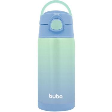 Imagem de Garrafa Térmica Buba Com Canudo Azul Degradê