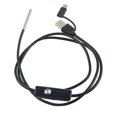 Imagem de Vomeko Boroscópio impermeável HD 3 em 1 com lente de 3,9 mm para telefones Android e TypeC, compatível com Samsung, LG e HTC. (1M)