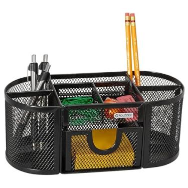 Imagem de Rolodex Organizador oval para mesa Mesh, 11,4 x 24 x 10 cm, preto