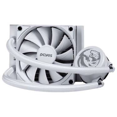 Imagem de Water Cooler Pcyes Sangue Frio 2 White, 1 Cooler 120Mm (Intel/Amd) - Mangueiras De Nylon - Tdp 200W - Psf2120h33whsl
