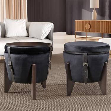 Imagem de Puff Flex Veludo preto Baú e Mesa de Centro Black Banco