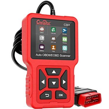 Imagem de Scanner OBD2 【Modelo 2021】 Ferramenta de digitalização do leitor de código automotivo OBD2 Scanner profissional mecânico OBDII Ferramenta de diagnóstico para verificação de luz do motor -- Criador C301 (vermelho)