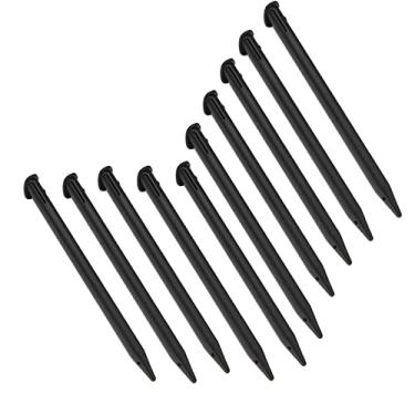 Imagem de XHBTS 10 canetas Stylus de substituição de plástico para tela sensível ao toque, compatível com Nintendo New 3DS XL, New 3DS LL (preto)
