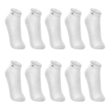 Imagem de Kit 10 Pares de Meias Up 3225 Cano Curto Algodão - Branco - QLC SPORT,