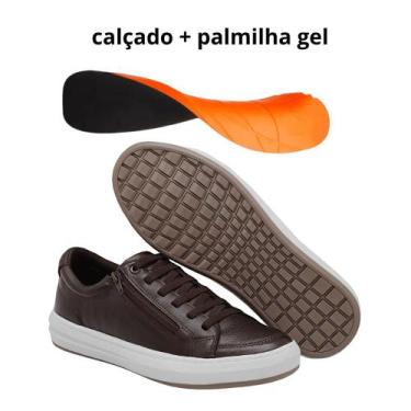 Imagem de Sapatênis Casual Couro Com Ziper Sola Macia Confortável - CFT Drop, Ma