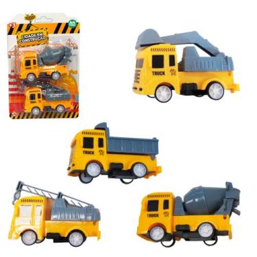 Imagem de Caminhao construcao a friccao pull back 2 pecas - ARK BRASIL