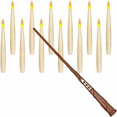 Imagem de Velas flutuantes Leejec com controle remoto Magic Wand, 12 unidades de