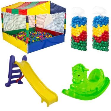 Imagem de Piscina De Bolinhas 1,50m 1000 Bolinhas Escorregador Médio Gangorra 1 