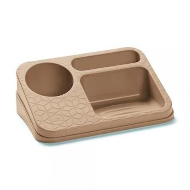 Imagem de Porta Detergente Organizador De Pia Sabão Em Barra Esponja Cor Cappucc