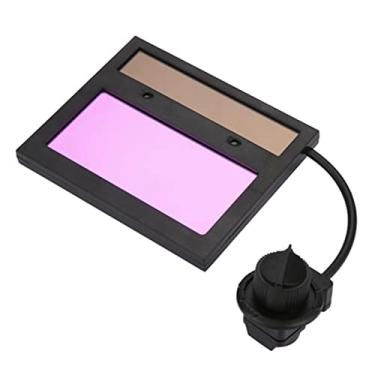 Imagem de Lente de capacete de soldagem, máscara de capô de capacete de soldagem com escurecimento automático, capa de lente de soldagem transparente, cor real, painel de energia solar, kit de substituição para