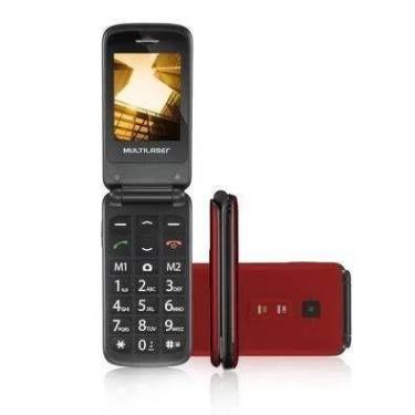 Imagem de Celular Multi Flip Vita, Dual Chip, Mp3 - P9021, Vemelho
