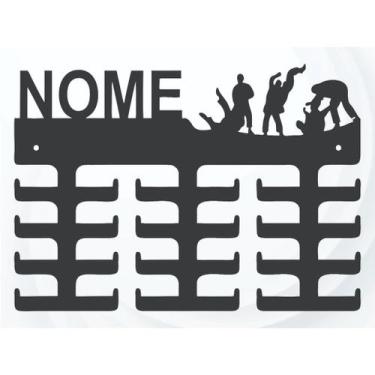 Imagem de Porta Medalhas Jiu-jitsu Mdf Personalizado nome - Loja Dinka