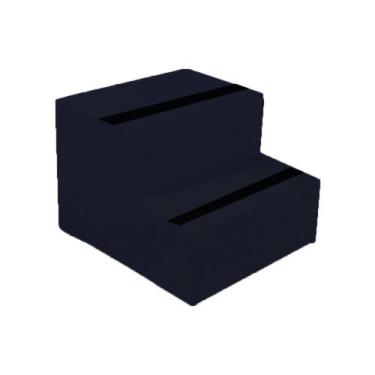 Imagem de escada auxili. c/ fita anti derrapante 2 degraus preto Hub18