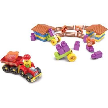 Imagem de Brinquedo para Montar Fazendinha - 53 Peças - Dismat