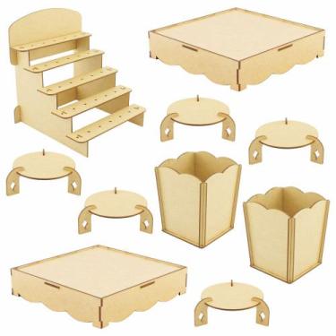 Imagem de Kit Festa Provençal mdf Liso - 10 Peças - Linha Temática - Modernrte
