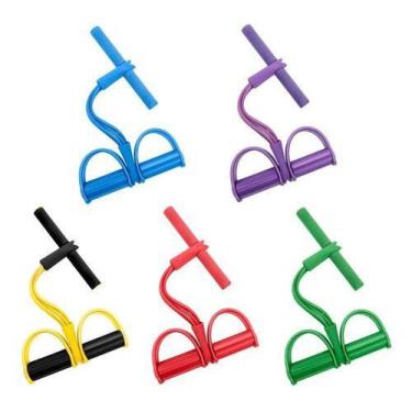 Imagem de Corda Borracha elastica exercicios Alongamento cores sortidas - ZEM