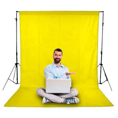 Imagem de MONT MALHAS, TECIDO FUNDO INFINITO AMARELO CANÁRIO PARA ESTÚDIO FOTOGRÁFICO 4,00 x 1,90 METROS