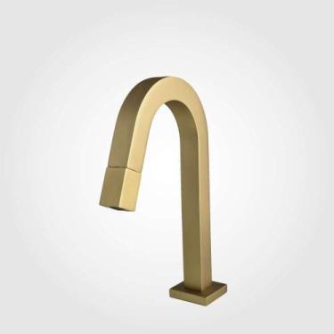 Imagem de Torneira de Pia para Banheiro Dourado Fosco Color Open Perflex