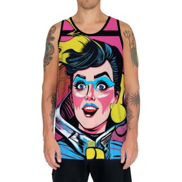 Imagem de Camiseta Regata Tshirt Pin Up Mu.lher Morena Pop Art Moda 9 - Enjoy Sh