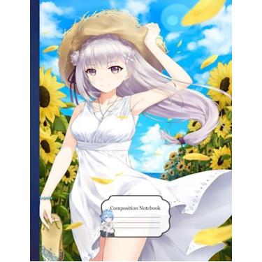 Imagem de Composition NoteBook: Anime Rem Zeero Emilia A13, 8.5x11 Inches - 110 page Gifts For Fans Anime On Special Days Cosy Winter Gift Creative Journal For Children Girls Boys Kids Teens Adults