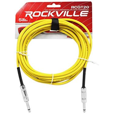 Imagem de Rockville RCGT20Y 20' 1/4" TS para instrumento TS 1/4" - amarelo 100% cobre