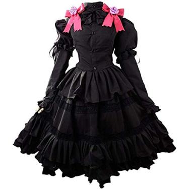 Imagem de Date A Live Kurumi Tokisaki Cosplay Nightmare Cosplay Fantasia Halloween Carnaval Vestido Lolita, Tamanho:, Small
