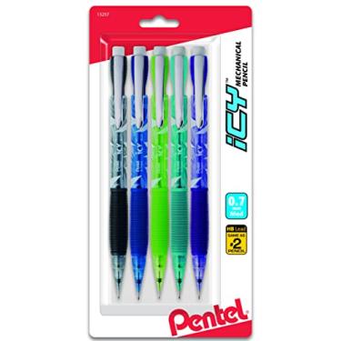 Imagem de Pentel Lápis Automático Icy Razzle-Dazzle, 0,7 mm, Barris Sortidos, Pacote com 5 (AL27RDBP5M)