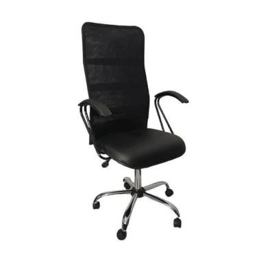 Imagem de Cadeira Escritório Presidente Tela Premium Base Cromada - DVL OFFICE