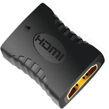 Imagem de Adaptador Emenda HDMI Fêmea x Fêmea  Extensor de Cabos com Pontas Gold
