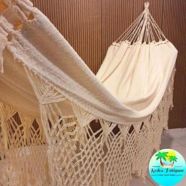 Imagem de Rede de descanso dormir casal luxo Reforçada suportar 300kg algodão gi