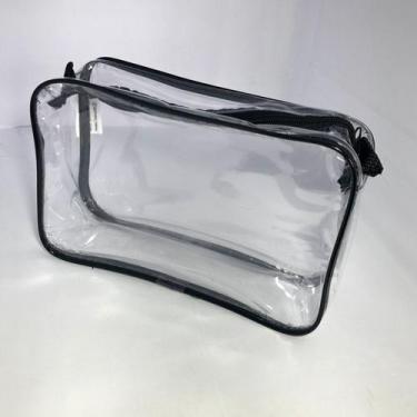 Imagem de kit com 150 necessaire transparente  23x15 - Gii Matos Makeup, Preto