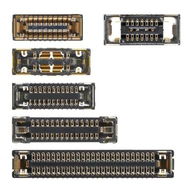 Imagem de Risidamoy 6 peças para iPhone 14 Plus placa-mãe conectores de substituição B kits envolvem sinal fotossensível bateria porta de carregamento peças de conexão SIM receptáculo LCD Touch Sockets
