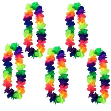 Imagem de Kit 5 Colares Havaiano Festa Fantasia Carnaval Neon Luau