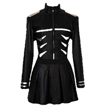 Imagem de Tokyo Ghoul Cosplay Kaneki Ken Cosplay Fantasia feminina preta uniforme de luta conjunto completo máscara pode ser adicionada, Preto, Small