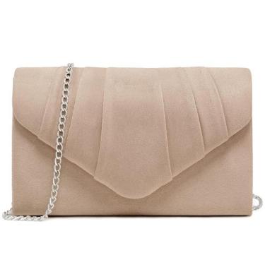 Imagem de Bolsa de noite Dasein Pleated Envelope Clutch Handbag Velvet