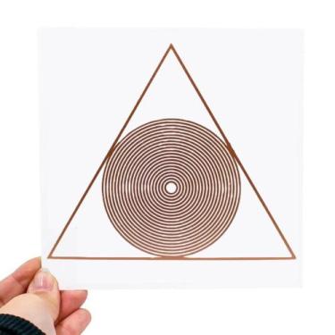 Imagem de Placa Grafico Energia Triângulo Divino PVC 15x15cm - Radionica Radiest