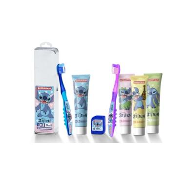 Imagem de Dentalclean Kit Stitch: Gel Dental 50g com Flúor + Escova Macia + Fio Dental 20m + Estojo