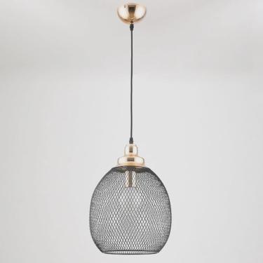 Imagem de Pendente Copper 28x41cm 1xE27 40w XN003G Bella Iluminação Preto/Dourado