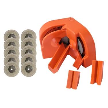Imagem de Drill Bit Grinder Kit Replacável Diamond Discs Kit de Refrigerante para Reparo Automotivo Ferramentas de Fabricação de Metais de Metal (Laranja)