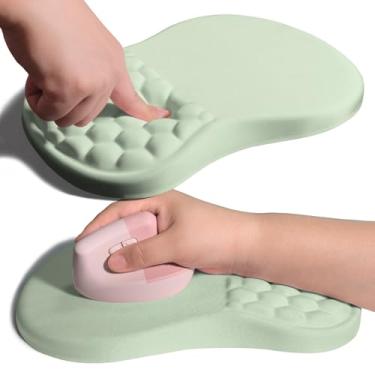 Imagem de Armanza Mouse pad ergonômico com suporte de pulso para juntas com almofada de espuma viscoelástica, alívio da dor no túnel do carpo, design de inclinação para descanso de pulso, 30 x 20 cm,