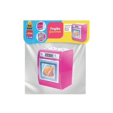 Imagem de Fogão de Brinquedo Gourmet Rosa, Infantil, com Forno e Display Digital, para Crianças +24m