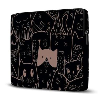 Imagem de Pasta Maleta Capa Case Para Laptop Notebook Compatível com MacBook, Dell, Samsung, Acer UltraBook, 15,6" Gatinho Pattern