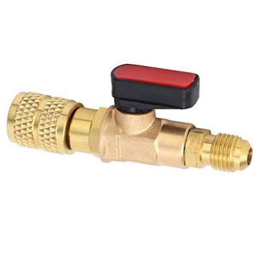 Imagem de Brass R410 Adaptador de Válvula de Esfera de Refrigeração de 45bar Conector de Refrigerante G1/4 G5/16 para o HVAC