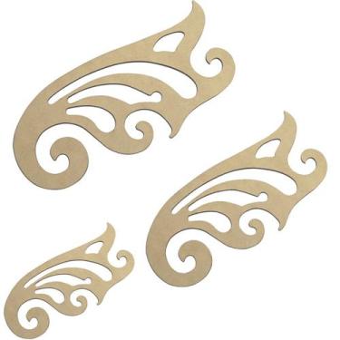 Imagem de 03 Régua Curva Francesa 1105 1118 1119 Modelista Costura Mdf - LAPIDAR