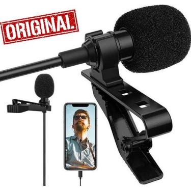 Imagem de Microfone De Lapela Para Celular Smartphone  Universal Gravação de Víd