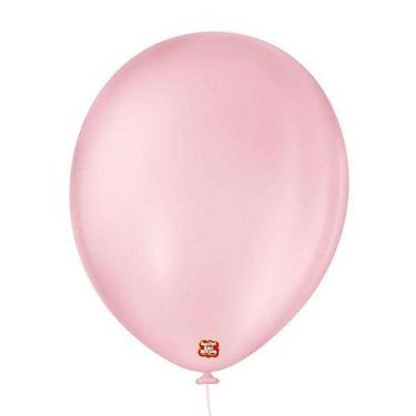 Imagem de Balão de Festa Látex Liso - Rosa Baby - 50 Unidades - Balões São Roque