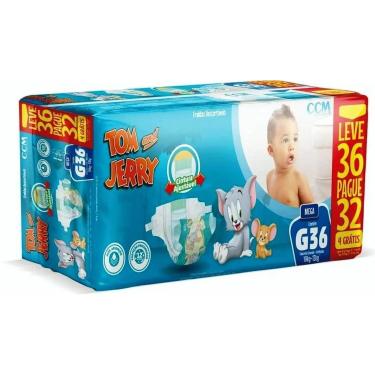 Imagem de Fraldas Tom E Jerry 1 Pacote Tamanho G - 36 Unidades