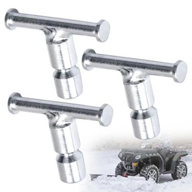 Imagem de KINTLE 3 peças 2204829 pino de cisalhamento e pino de bloqueio de arado de substituição para uma ampla gama de molduras de arado Po-laris, modelos off-road e muito mais, serve para molduras de arado