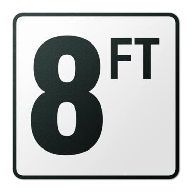 Imagem de 101SIGNCITY - Decalques de piso de vinil à prova d'água de 15 x 15 cm, pacote com 2, "marcadores de profundidade de 2 metros" – Revestimento chanfrado antiderrapante para superfícies lisas, placas de